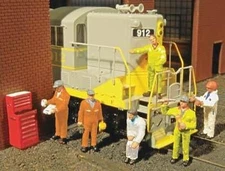 Bachmann Mechanics (6 & Tool Chest) - HO Scale Model Railroad Figure