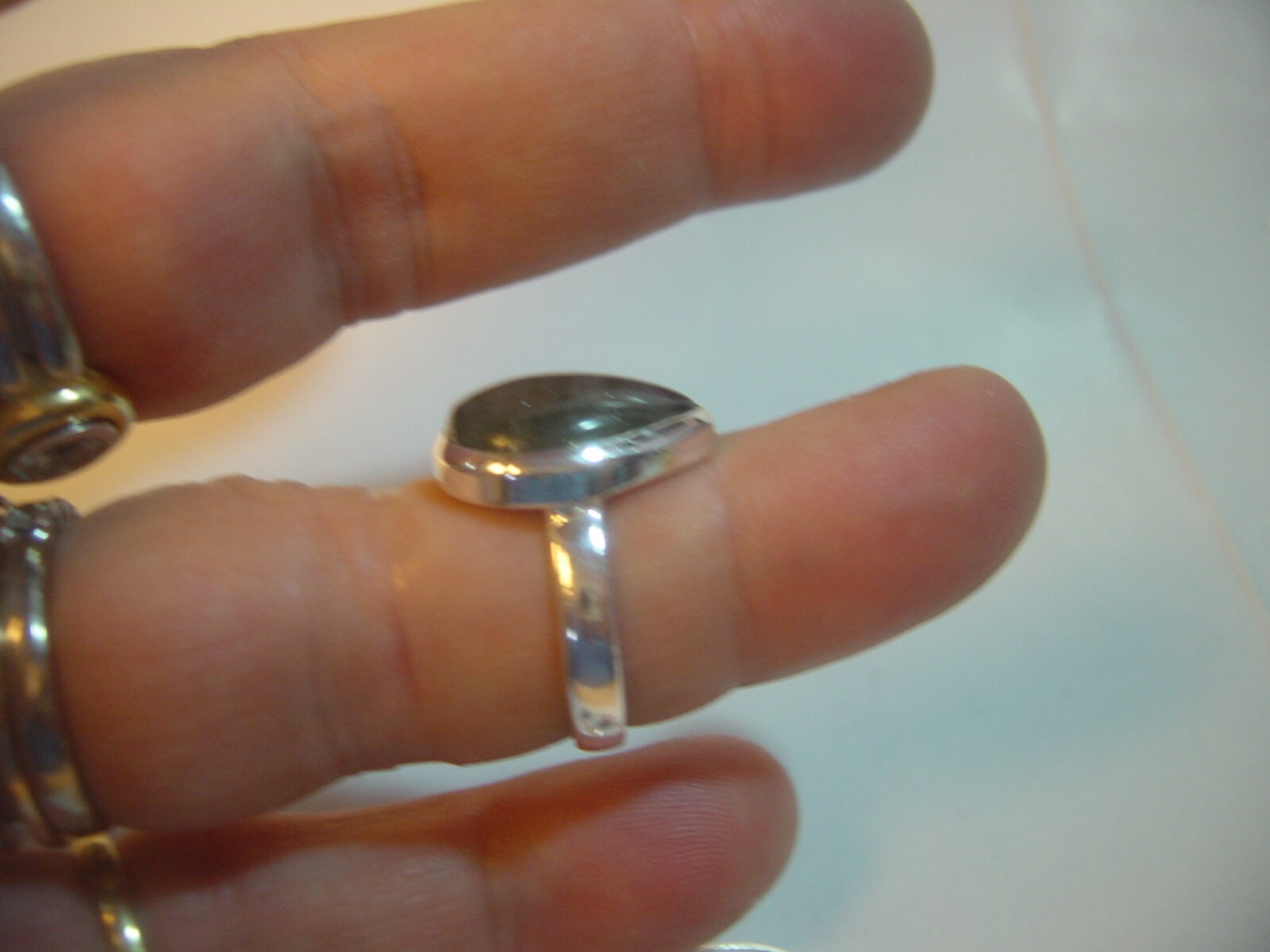 Vintage Solid thick Silver Ring - Stunning Large … - image 10