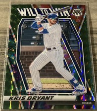 2021 Panini Mosaic #WTW3 Kris Bryant WILL TO WIN GREEN MOSAIC PRIZM SP