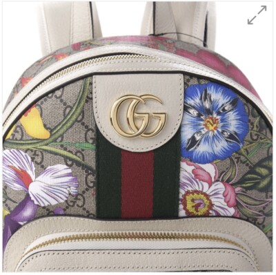 ❗️Authentic❗️ Gucci GG Supreme Monogram Flora mini backpack Gucci Ophidia GG Supreme Flora Small Backpack 9.6 Condition  main image 3