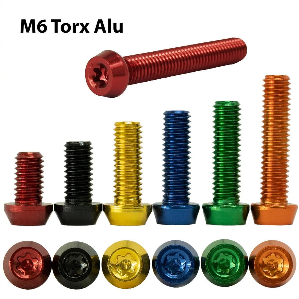 F26 Alu M6 Torx T25 Schraube 7075 Din912 Aluminium Innensechskant Tuning Bolt