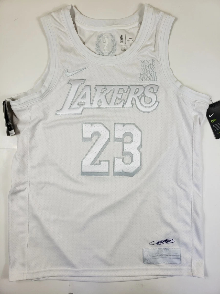 Nike NBA Jersey LeBron James Lakers MVP . 23 White CT4206-100