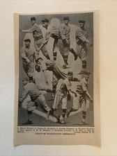 Washington Senators Tom Zachary Sam Agnew Harper 1919 Baseball 4X6 Team Picture