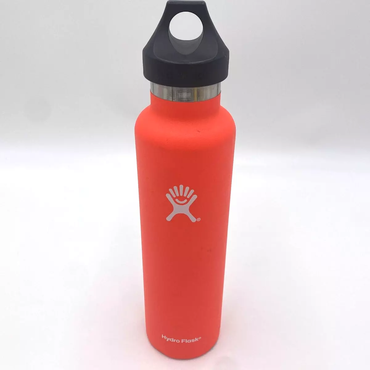 Neon Orange Hydro Flask Water Bottle Stainless Steel TempShield Insulation  24 oz