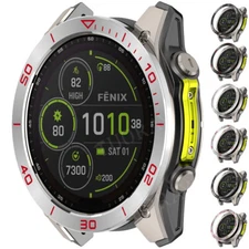 Metal Watch Bezel Edge Scale Ring Frame Case Cover For Garmin Fenix 43/47/51mm