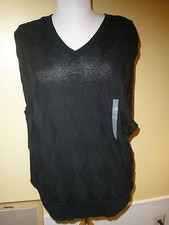 NEW Old Navy men's black sweater vest large