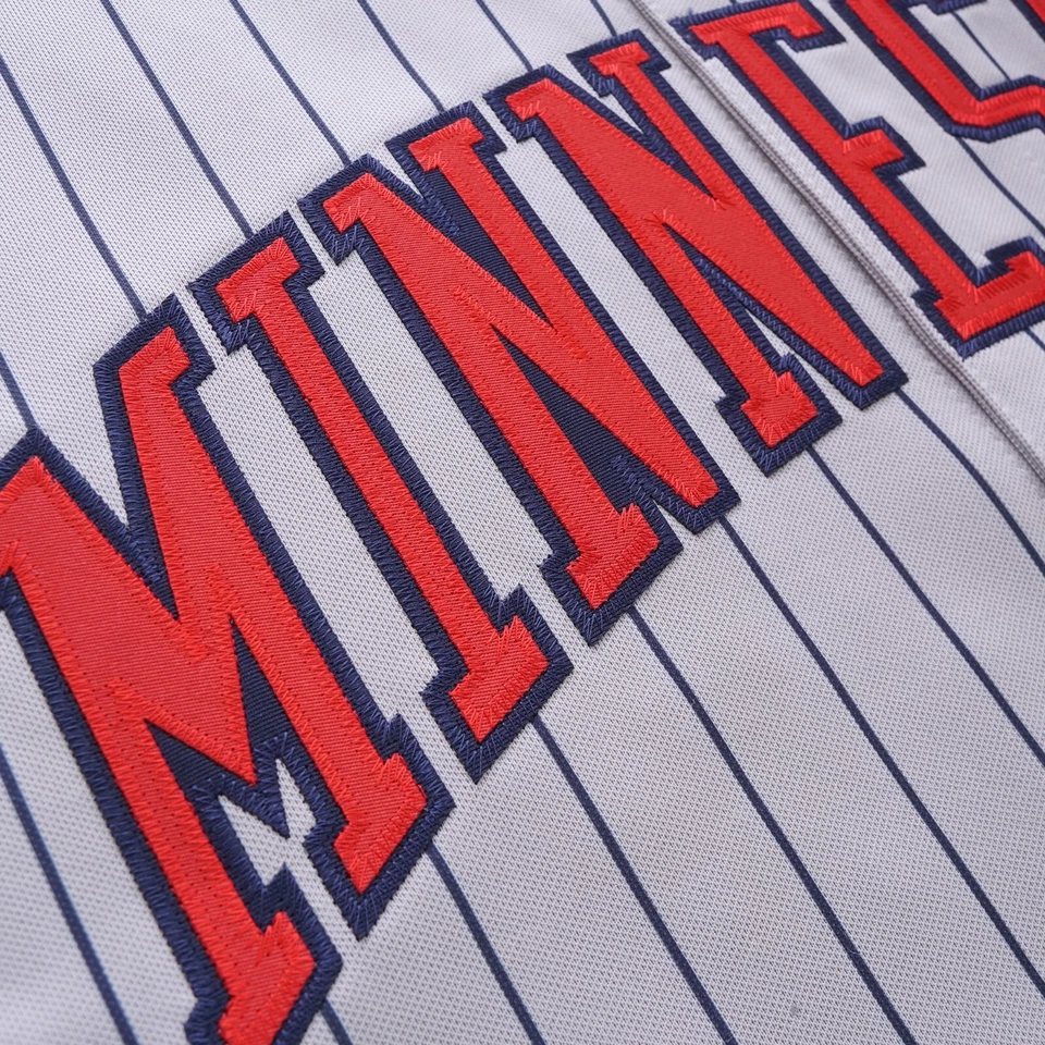 Мужская футболка Joe Mauer 2006 Minnesota Twins Cooperstown серая дорожная - Изображение 3 из 4