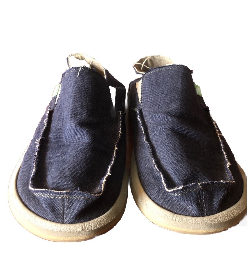 Sanuk Vagabond Sidewalk Surfer Navy Mens Size 11 Loafers Comfort Shoes
