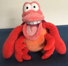 Disney Store Sebastian Bean Bag Plush The Little Mermaid Crab 7  Stuffed Animal
