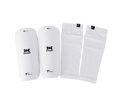 KPNP Taekwondo Black Label Shin Guard, White