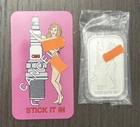 CMG Mint Stick It In Cancelled 1 Troy Oz .999 Silver Art Bar With COA