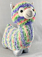 Linzy Llama Alpaca Rainbow Colors Plush Toy 17" Tall Soft Stuffed Animal