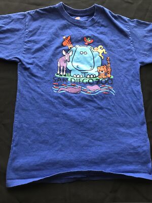 Zoo Animal T-Shirt Hippo Seal Panda Giraffe Polar Bear Tiger Okapi Size L 14/16