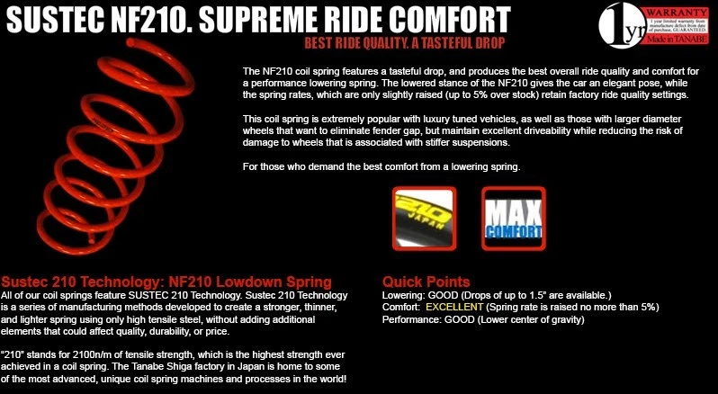 Muelle reductor Tanabe Sustec NF210 para Lexus GS300 GS350 2006-2011 Foto 4 de 4