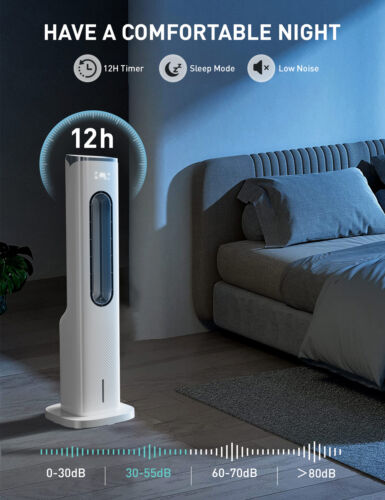 Electric Tower Fan Air Cooler Fan With Remote 3-speed Quiet Energy Efficient - Picture 3 of 6