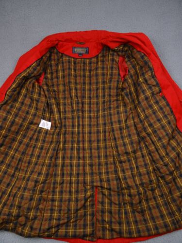 Pendleton Womens Jacket Size Medium Red Critically Seam Sealed Trench Coat - Picture 14 of 20