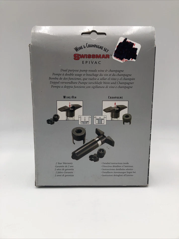 SWISSMAR EPIVAC Wine And Champagne Saver Complete Boxed Set - Image 2 of 2