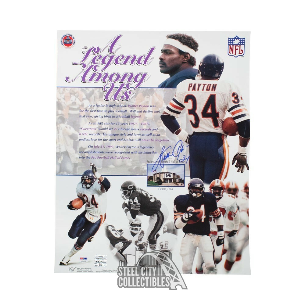 Walter Payton Autographed Chicago Bears 16x20 Photo - PSA/DNA LOA
