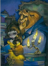 2025 Disney Jasmine Becket-Griffith Belle In Beasts Gallery Postcard 5"x7"