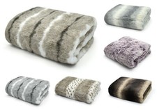 Large Faux Fur Rabbit Fur Blanket Sofa Bed Throw Over Blanket Fox Fur Cosy