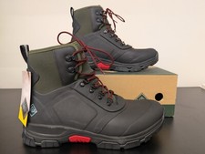 Men's Muck Boot Apex Lace Up Black/Green Waterproof Neoprene AXML-000 New