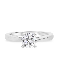 1Ct Round Cut Lab-Created Diamond Engagement Wedding 14K White Gold Finish Ring