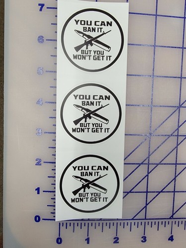 You can ban but you can't take it 2A laptop BOPP window Sticker - Picture 2 of 2