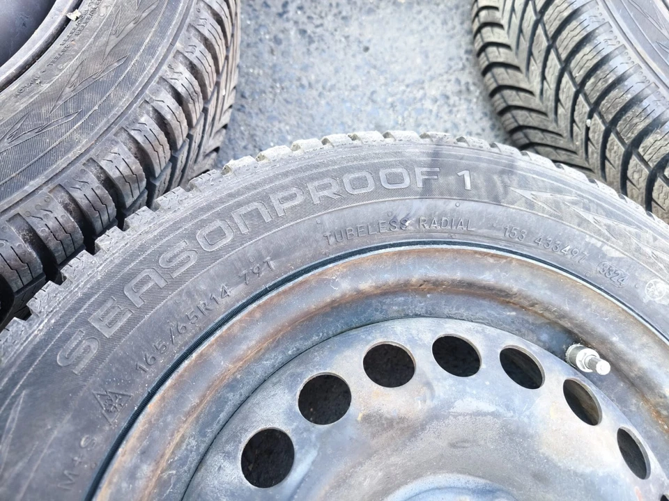 4 Stahl Felgen  Kompletträder 165/65R14 79T Opel Karl - Bild 2 von 3