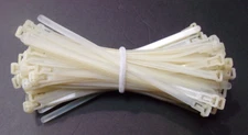 Releasable Reusable Clear Plastic Zip Ties 9" Inch (100 count)