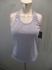 NWT Real Essentials Size S Womens Gray Athletic Racer Back Fitness Tank Top 949