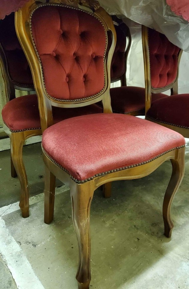 Solid wood brown polished dining table set with 4 chairs eBay