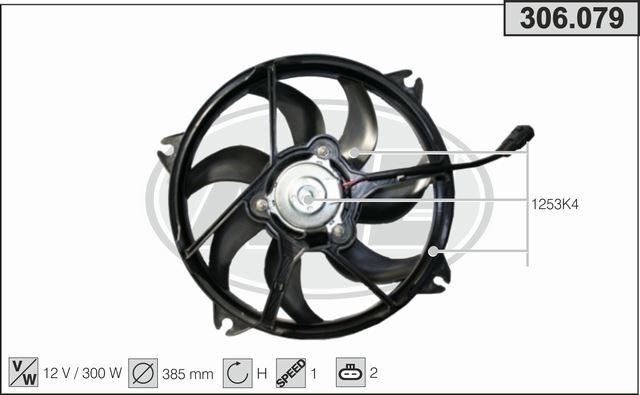 Ventilateur Citroën C4 I anti surchauffe moteur Peugeot 307 1.6 HDi en plastique renforcé
