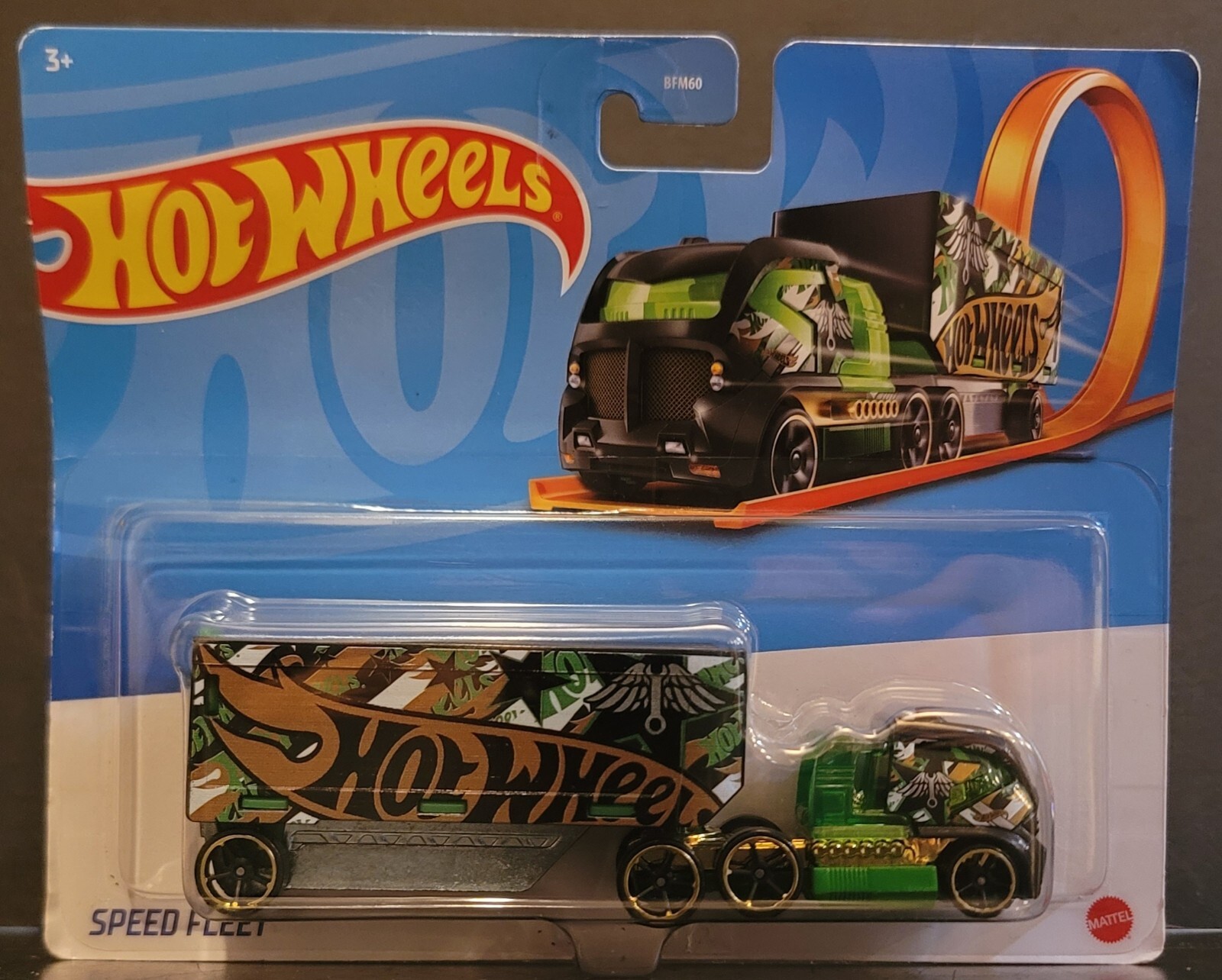 Hot Wheels Speed Fleet Hauler Truck Set Great for Track 2021 MOC Green & Black
