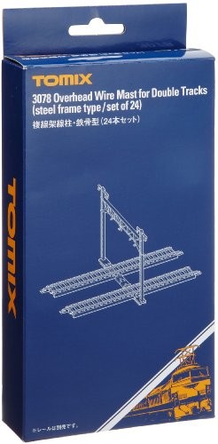 TOMIX N-Spur Doppelgleis Oberleitungsmaste Stahl Typ 24 S 3078 M [IIP] | Zustand: Neu