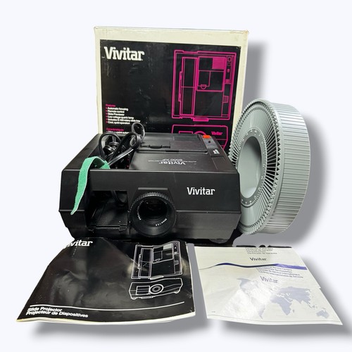 Vivitar 5000AF Slide Projector Auto Focus with Remote Control - Tested & Working
