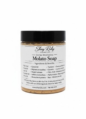 Shay Ruby Cosmetics Whitening Soap Moisturizing Exfoliating with Kojic Acid Jar