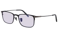 Tom Ford FT5929-D-B 005 Eyeglasses Men's Shiny Black/Blue Block Full Rim 51mm