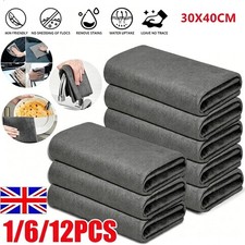 1/6/12PCS Thickened Magic Cleaning Cloth Streak Free Microfiber Glass Wiping Rag