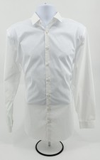 J. Ferrar Stretch Slim Coolmax Button Up Dress Shirt L 16-16.5 34-35 White NWOT