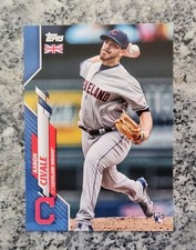 2020 Topps UK Edition Blue Parallel Aaron Civale #175 Rookie RC /75