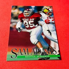 Sam Adams .. ROOKIE .. Texas A&M Aggies/ Seahawks .. 1994 Pro Line Live Card 335. rookie card picture