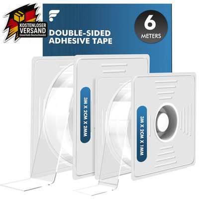 Doppelseitiges Nano Klebeband extra stark für Wand und Küche, transparent, wiede