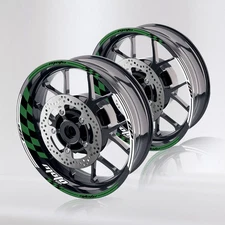 Dark Green 17 inch Rim Wheel Stickers Decals For Versys 650 19 20 21 22 23 24