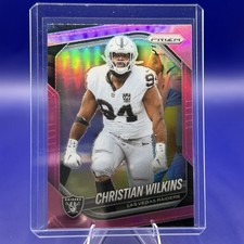2025 Panini Prizm Christian Wilkins #40 Pink Prizm LV Raiders