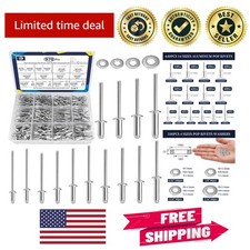 Convenient Storage Aluminum Pop Rivets Assortment Kit for All Applications