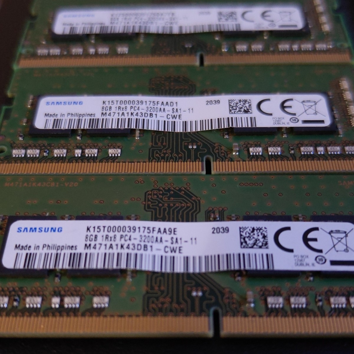 Samsung 8GB DDR4-3200 DIMM Non-ECC Unbuffered RAM M471A1K43DB1-CWE