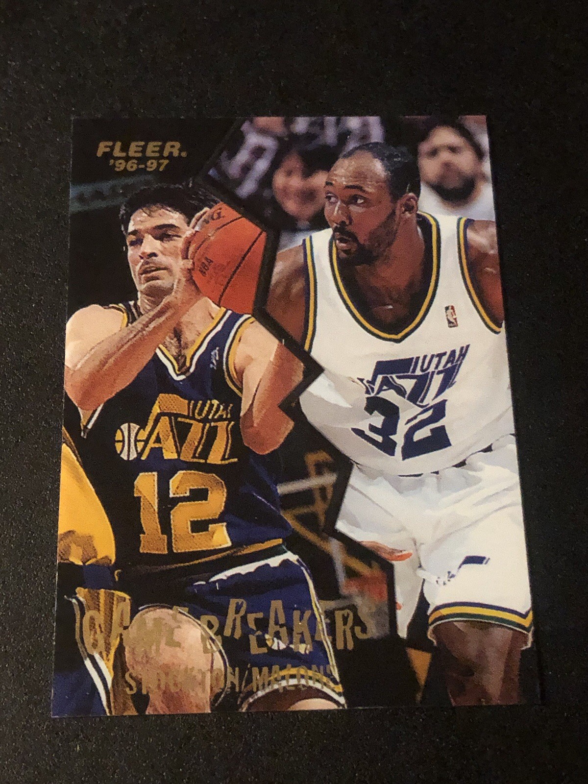 1996-97 Fleer Game Breakers Karl Malone John Stockton #15 HOF