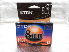 TDK 120 Minute 8mm HG Ultimate Video Cassette Tape-NEW-Free Shipping