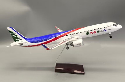 47CM 1:95 MEA AIRBUS A321NEO Passenger Airplane Landing Gear Resin Plane Model