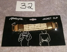 DELUXE PEARL JACKET CLASP THIS WORKS GREAT AND ALSO LOOKS NEAT #BE 32